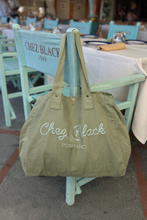 Load image into Gallery viewer, Chez Black beach bag - Sage
