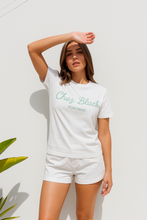 Load image into Gallery viewer, White and tiffany green t-shirt - Unisex
